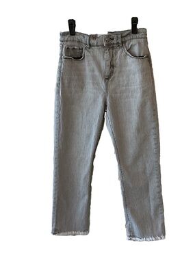 Loft Made and Loved The Straight Crop Jeans Raw Frayed Hem  Gray Size 25/0